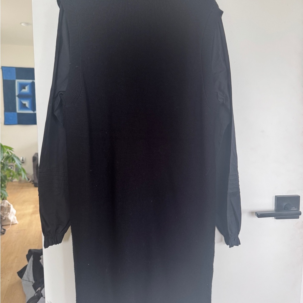 Nordstrom Black Ribbed Knit Sweater